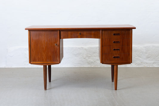 1960s twin pedestal desk in teak