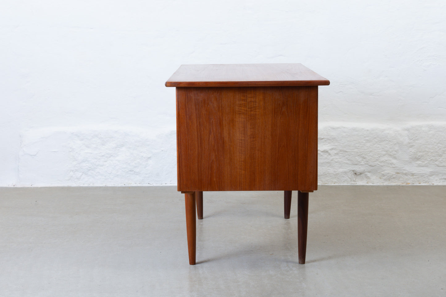 1960s twin pedestal desk in teak