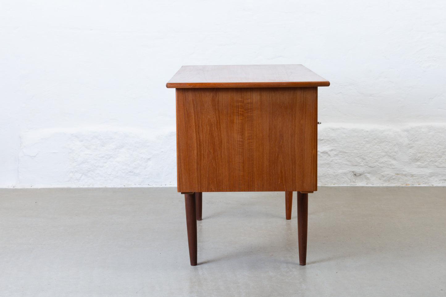 1960s twin pedestal desk in teak