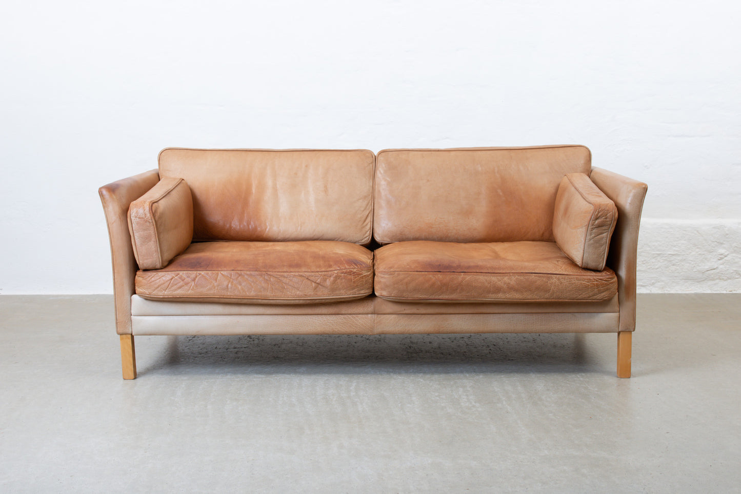 1970s leather sofa by Mogens Hansen