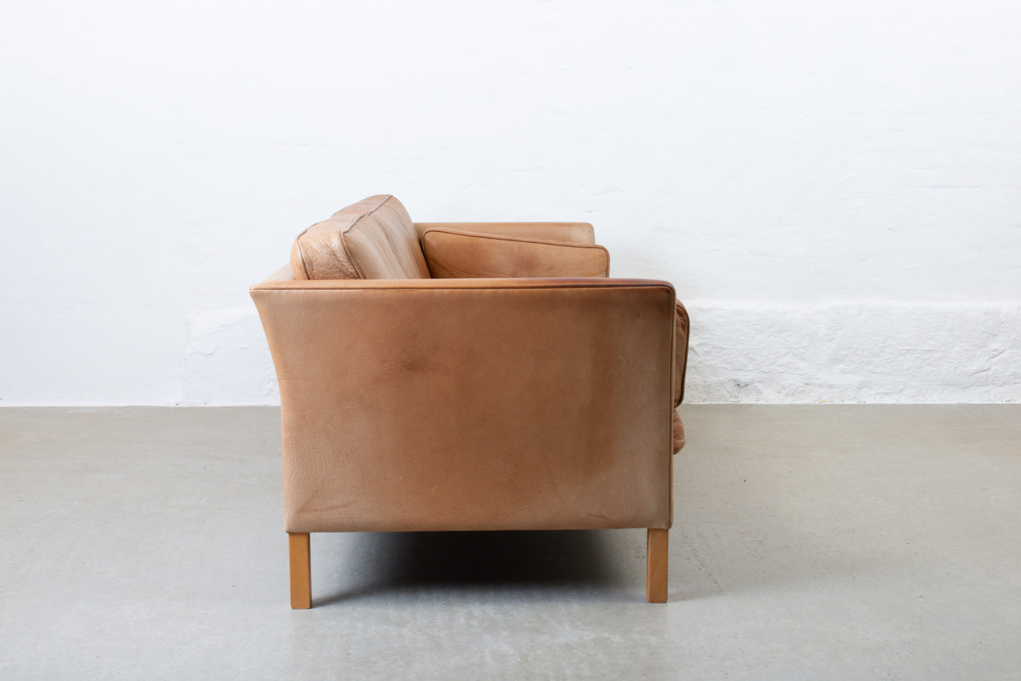 1970s leather sofa by Mogens Hansen