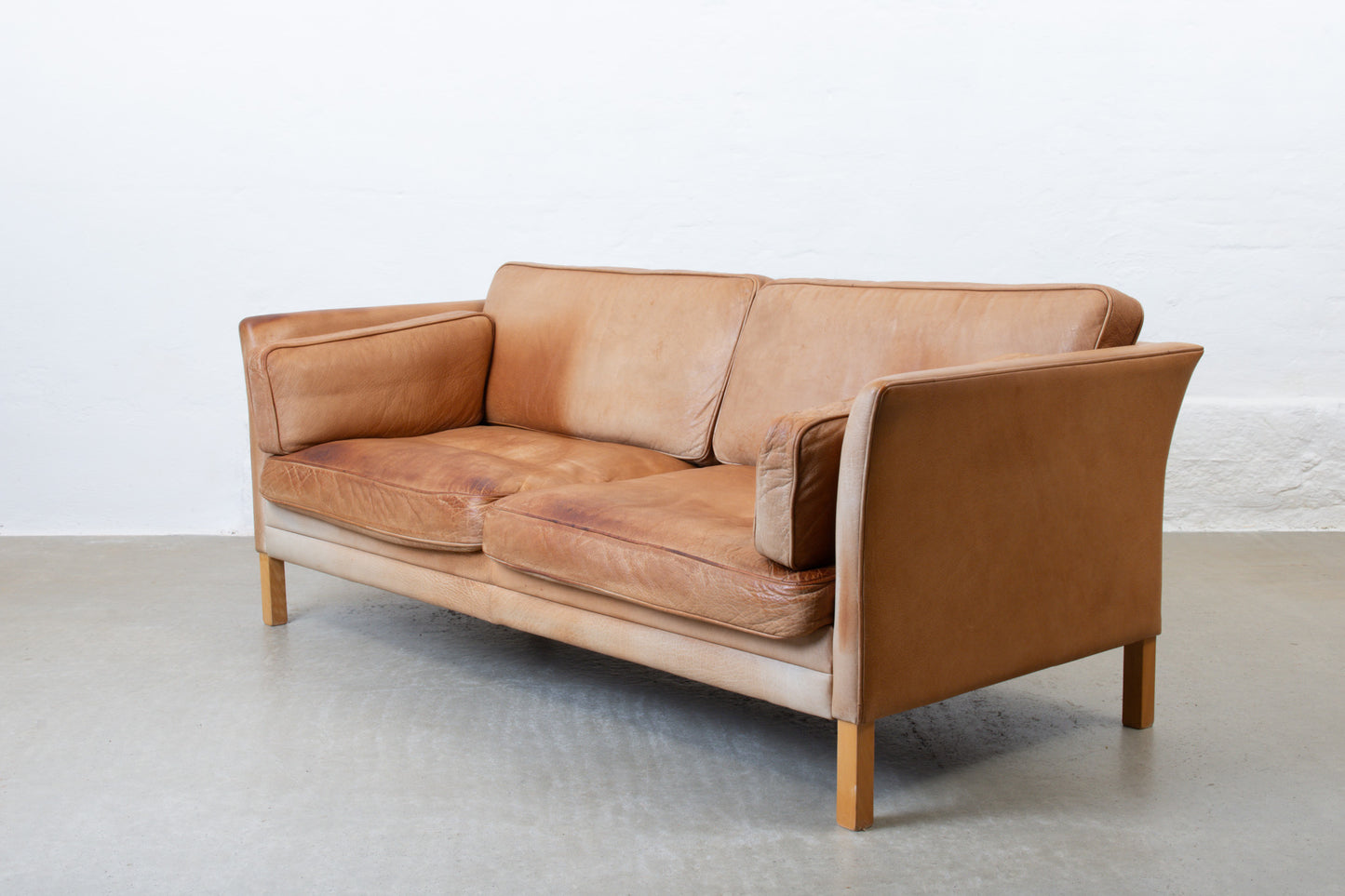 1970s leather sofa by Mogens Hansen