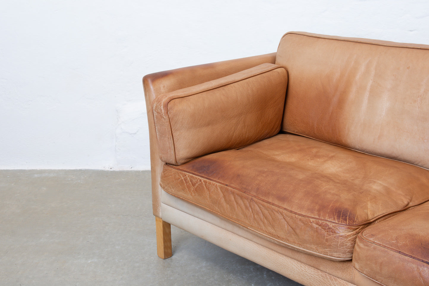 1970s leather sofa by Mogens Hansen