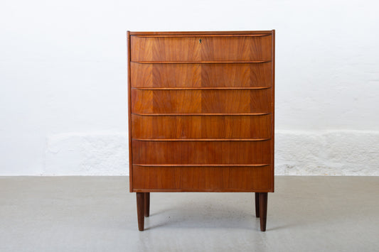 1960s teak chest with lipped handles