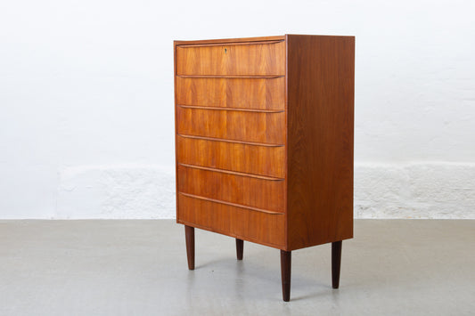 1960s teak chest with lipped handles