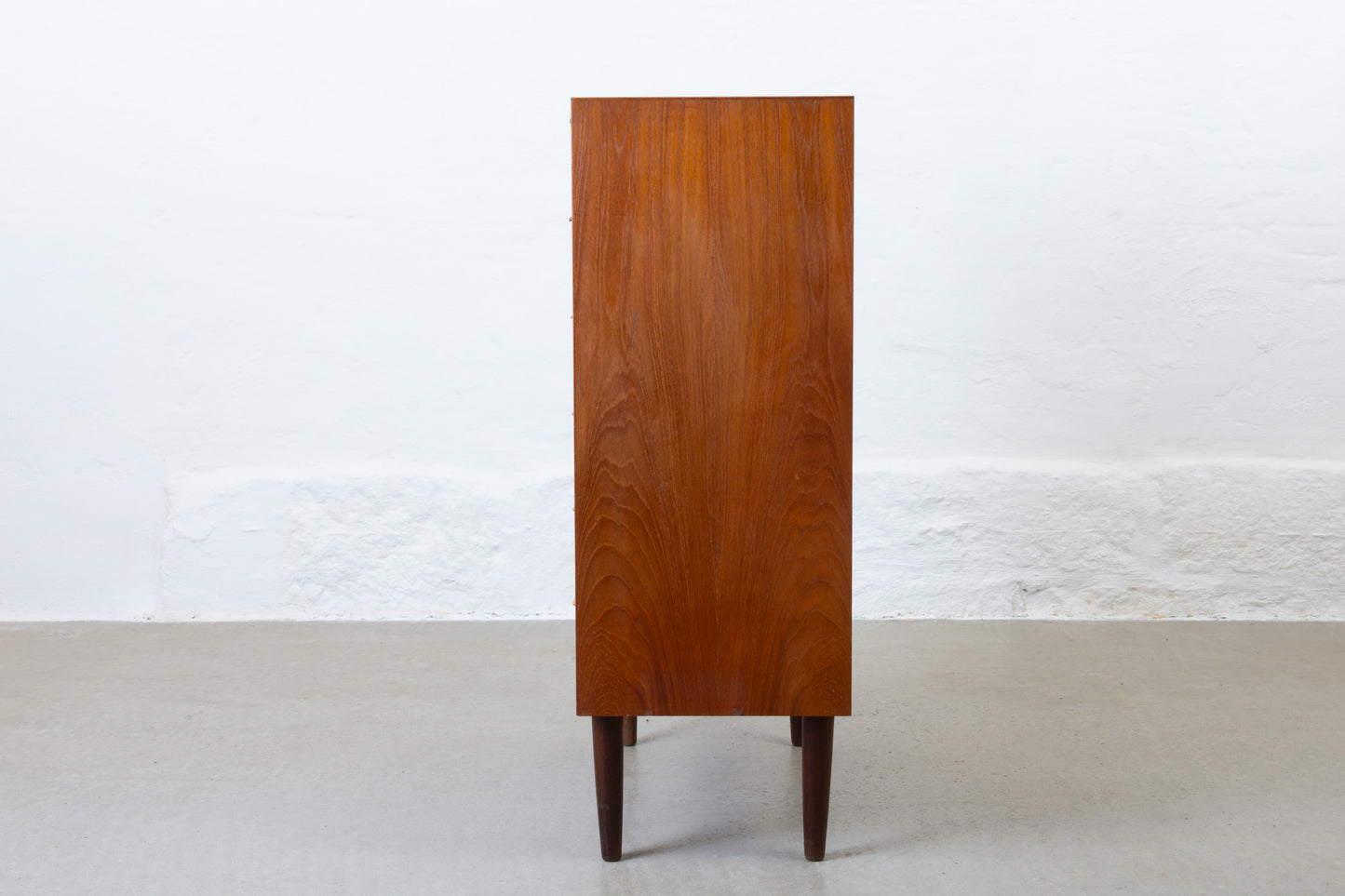 1960s teak chest with lipped handles