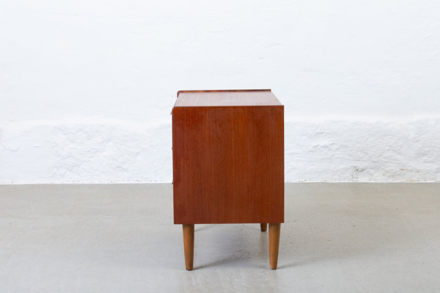 1960s low chest of drawers in teak