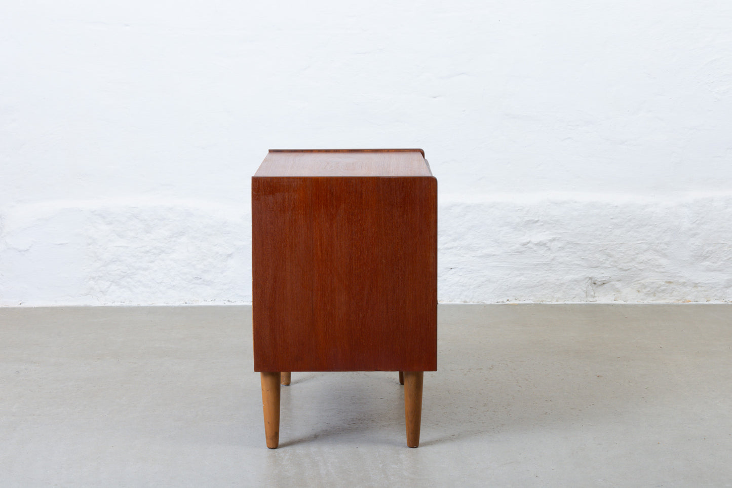 1960s low chest of drawers in teak