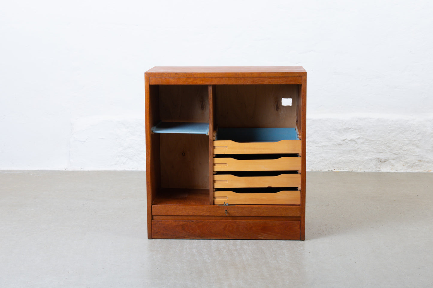 1960s teak archive cabinet
