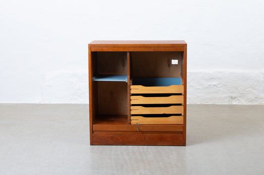 1960s teak archive cabinet