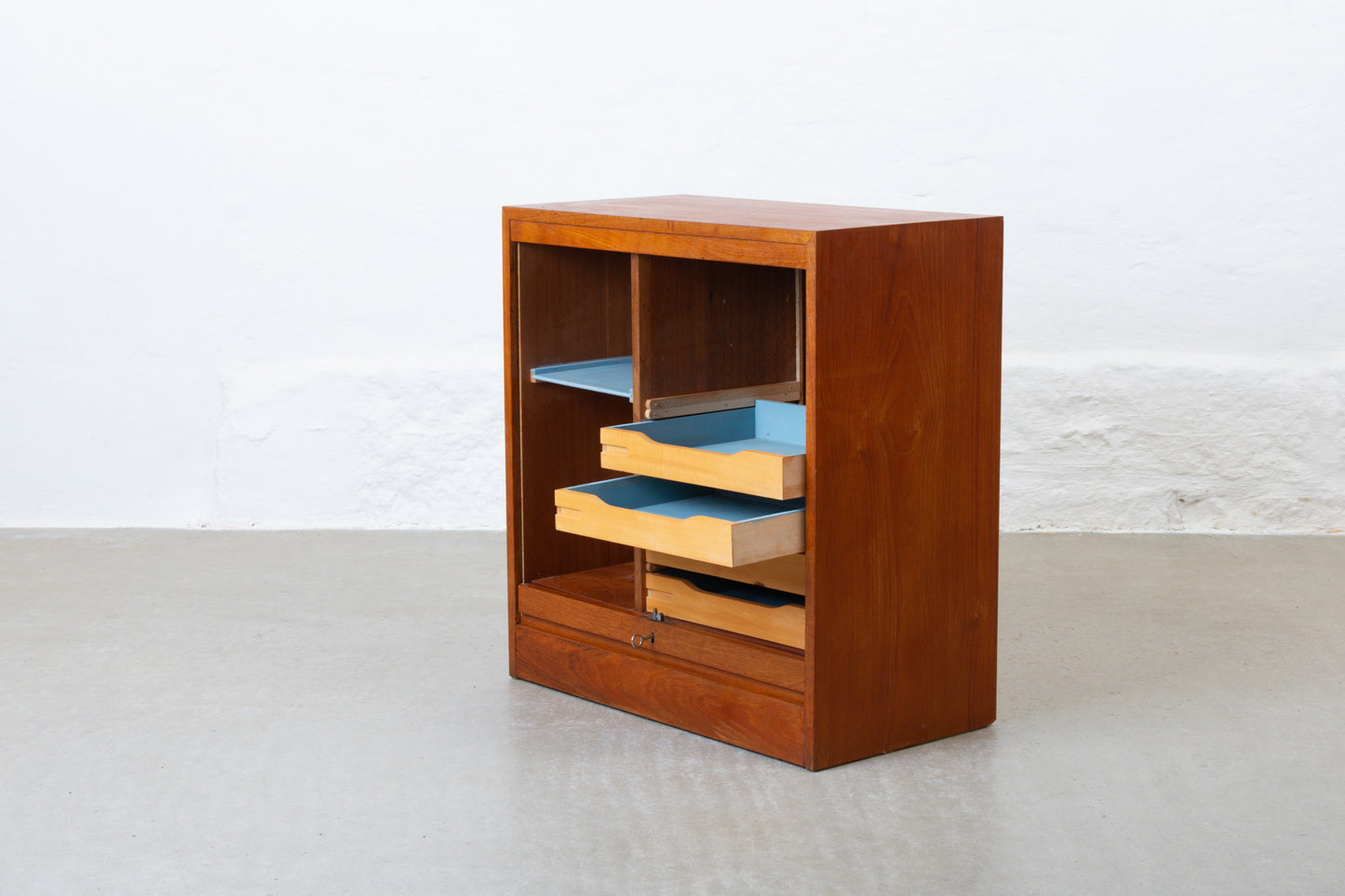 1960s teak archive cabinet