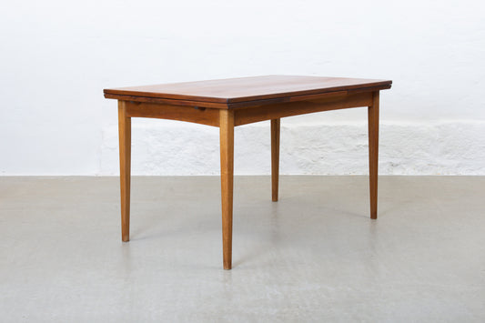 1960s extending dining table in teak - 123L cm
