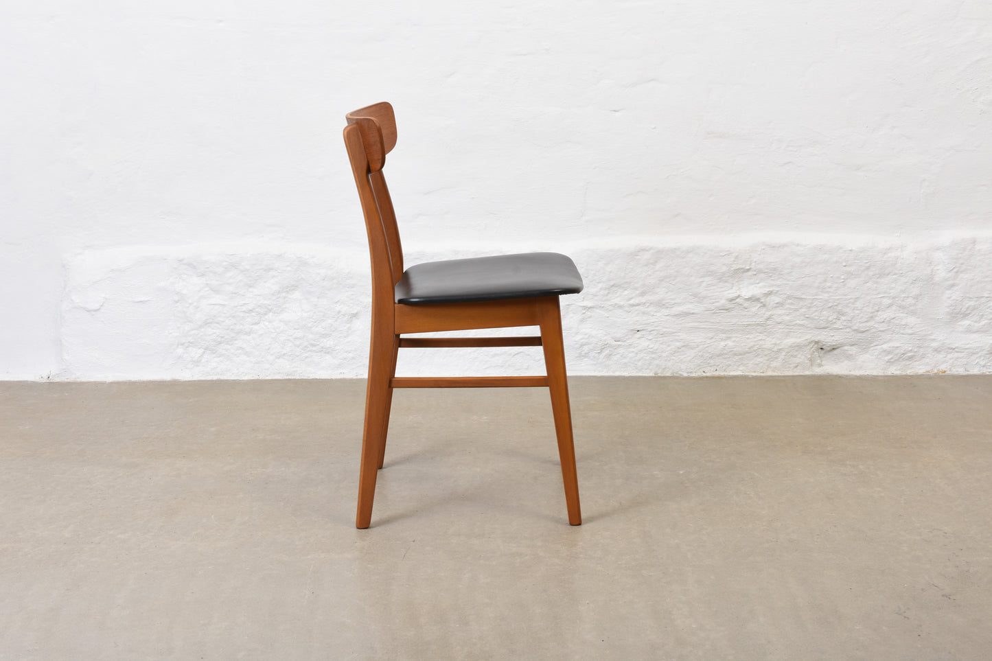 Set of four teak + beech dining chairs by Farstrup