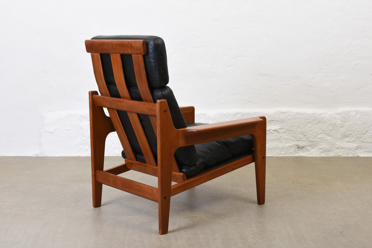 1960s teak + leather lounger by Arne Wahl Iversen