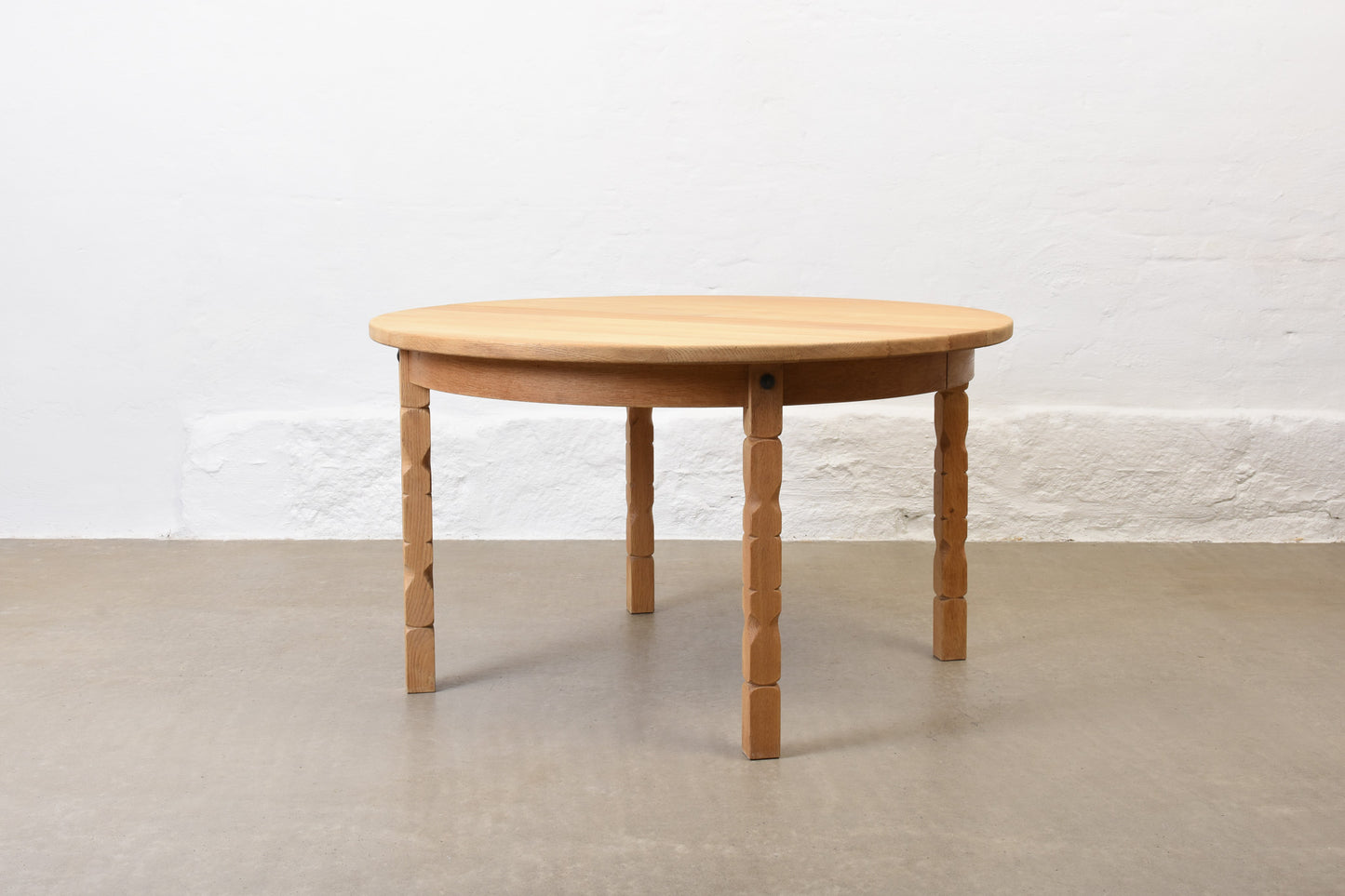 1970s extending oak dining table by Henning Kjærnulf