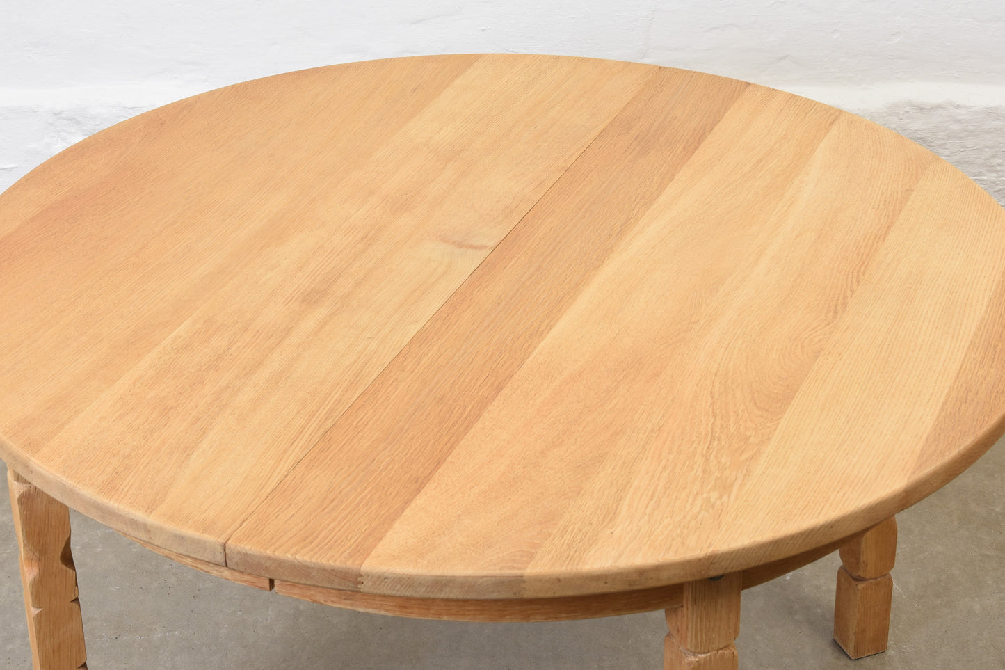 1970s extending oak dining table by Henning Kjærnulf