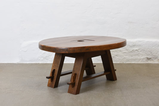 1960s stained oak coffee table