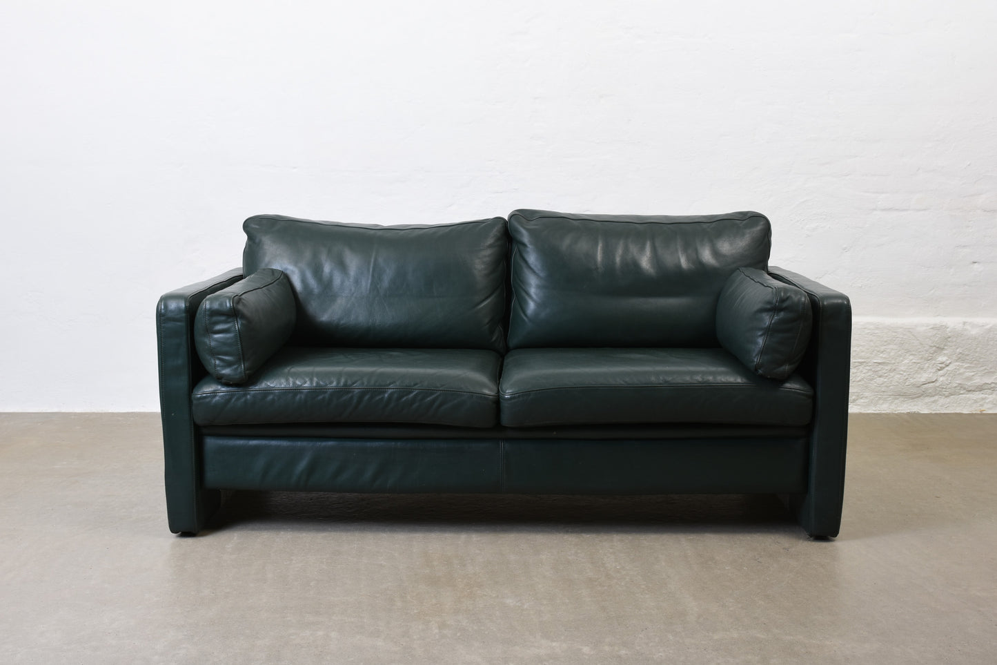 1980s Swedish leather two seater