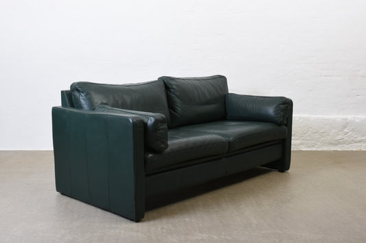 1980s Swedish leather two seater