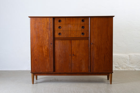 1950s tall sideboard in teak