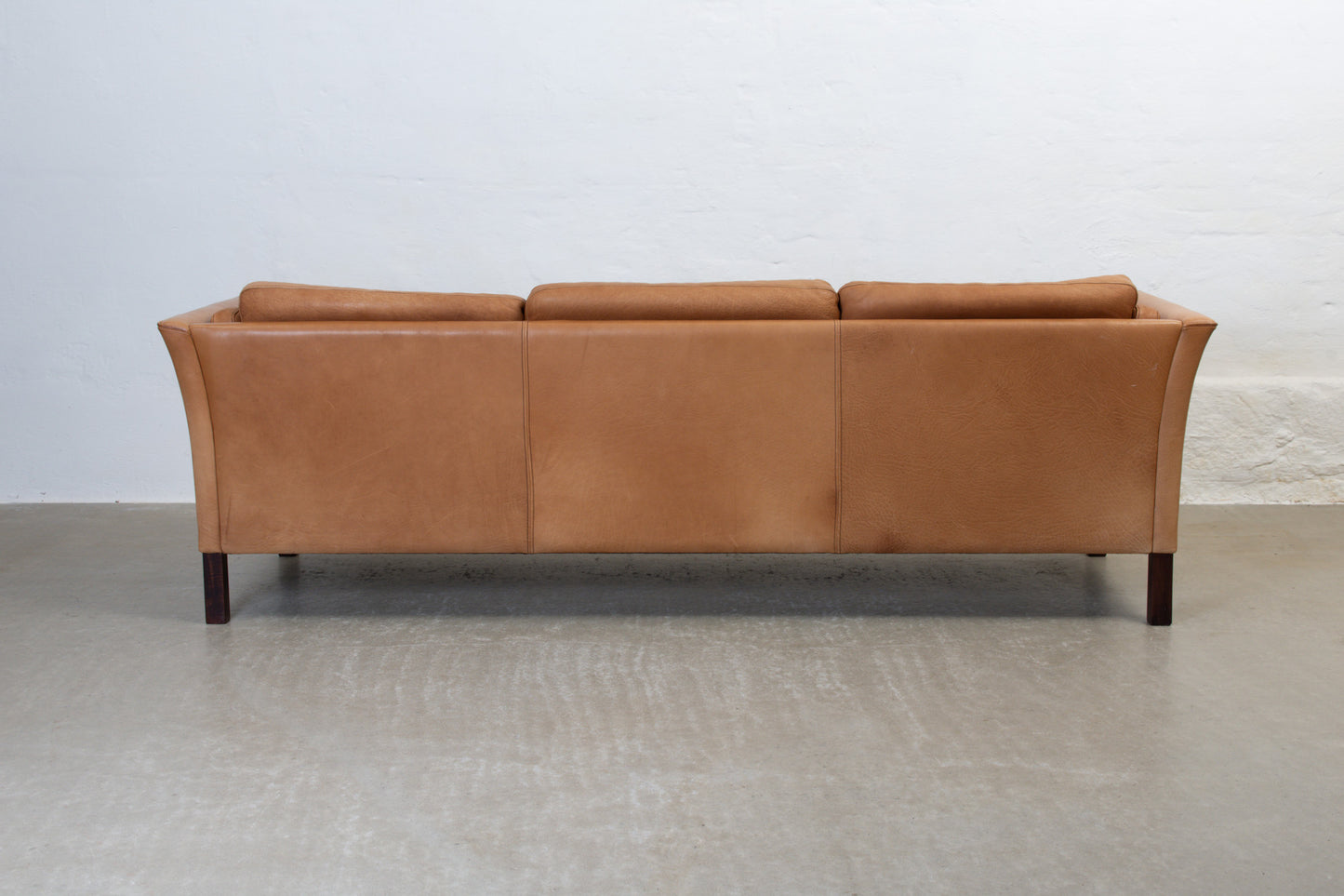 1970s tan leather three seater