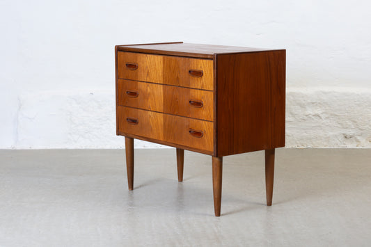 1960s short teak chest of drawers