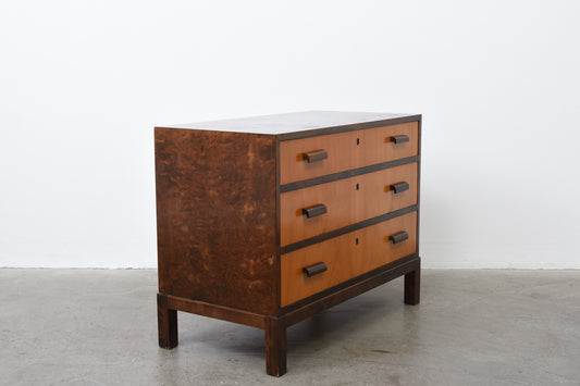 1940s Swedish birch chest