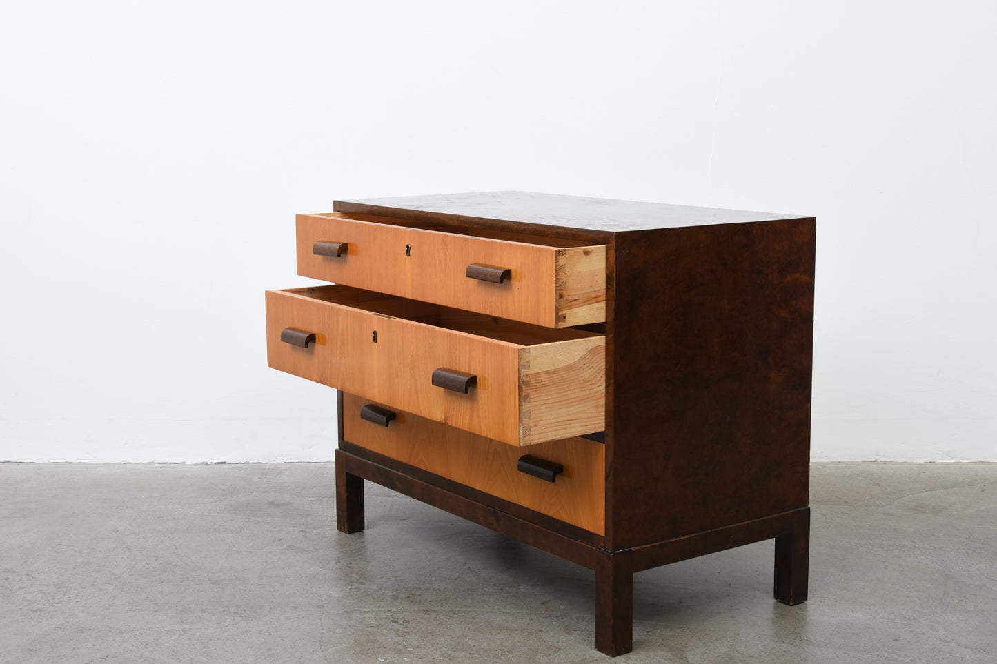 1940s Swedish birch chest