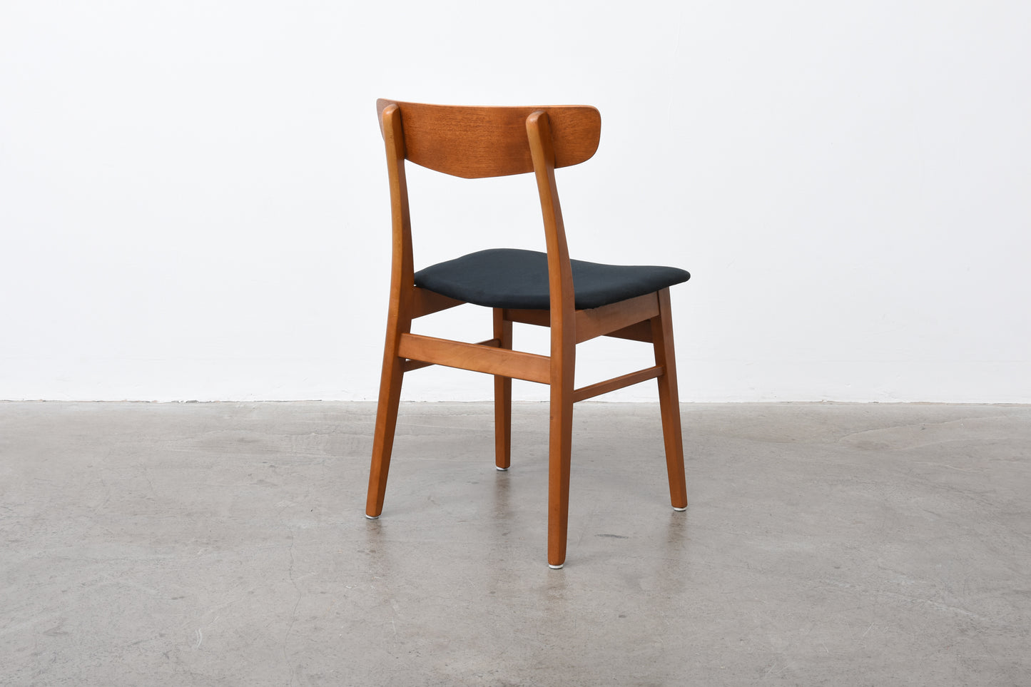 Newly upholstered: Set of four 1960s teak + beech chairs by Farstrup