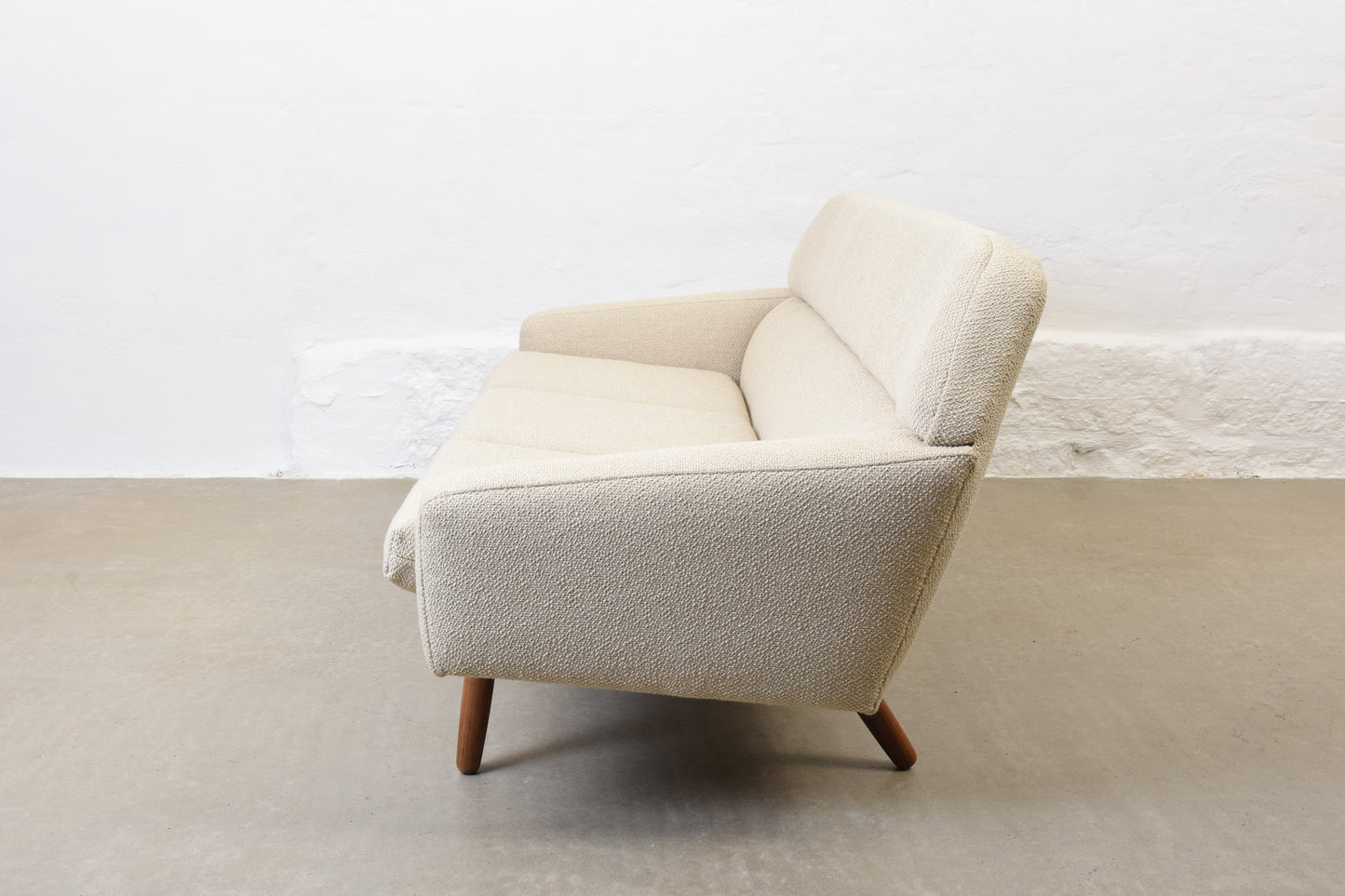 Newly reupholstered: 1960s Danish three seat sofa