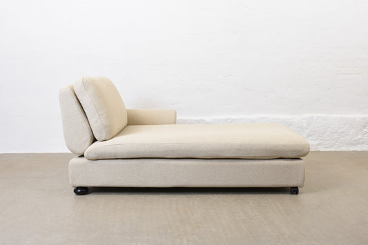 Newly reupholstered: 1980s reclining chaise longue by Dux