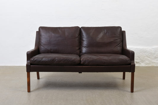 1960s leather two seater by G. Thams