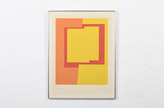 Framed lithograph by Ib Geertsen - 1971 no. 2