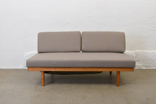 Newly reupholstered: 1960s 'Svane' day bed by Ingmar Relling