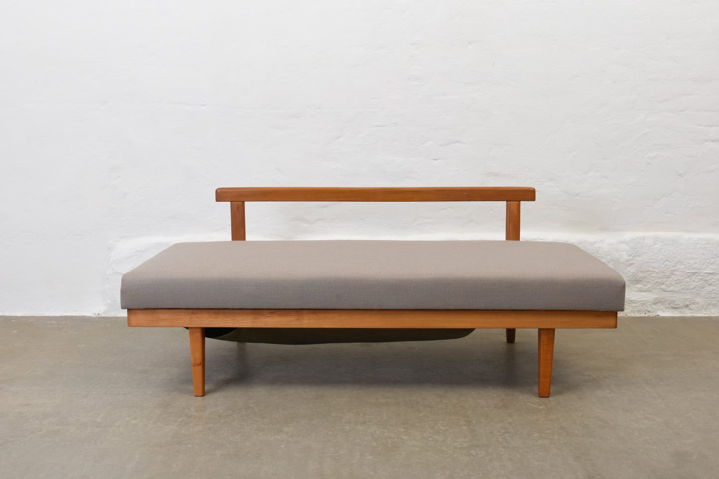 Newly reupholstered: 1960s 'Svane' day bed by Ingmar Relling