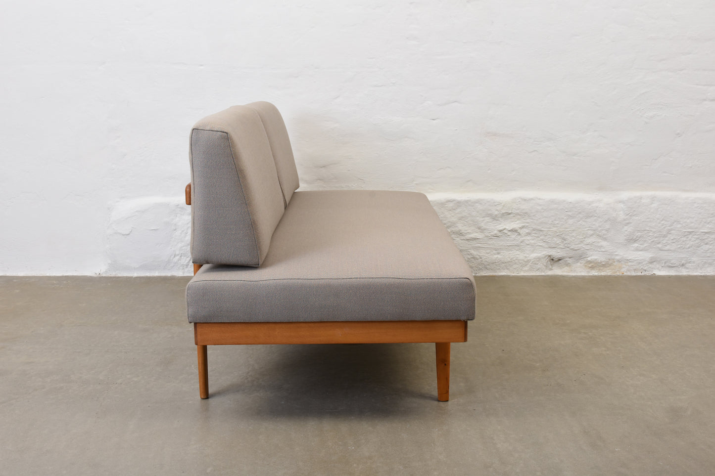 Newly reupholstered: 1960s 'Svane' day bed by Ingmar Relling