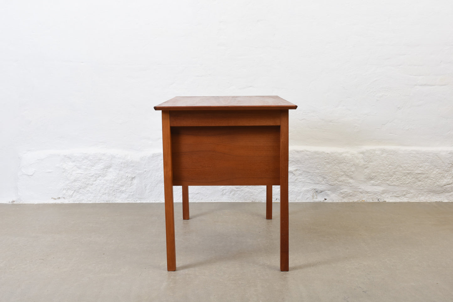 1960s single pedestal desk in teak