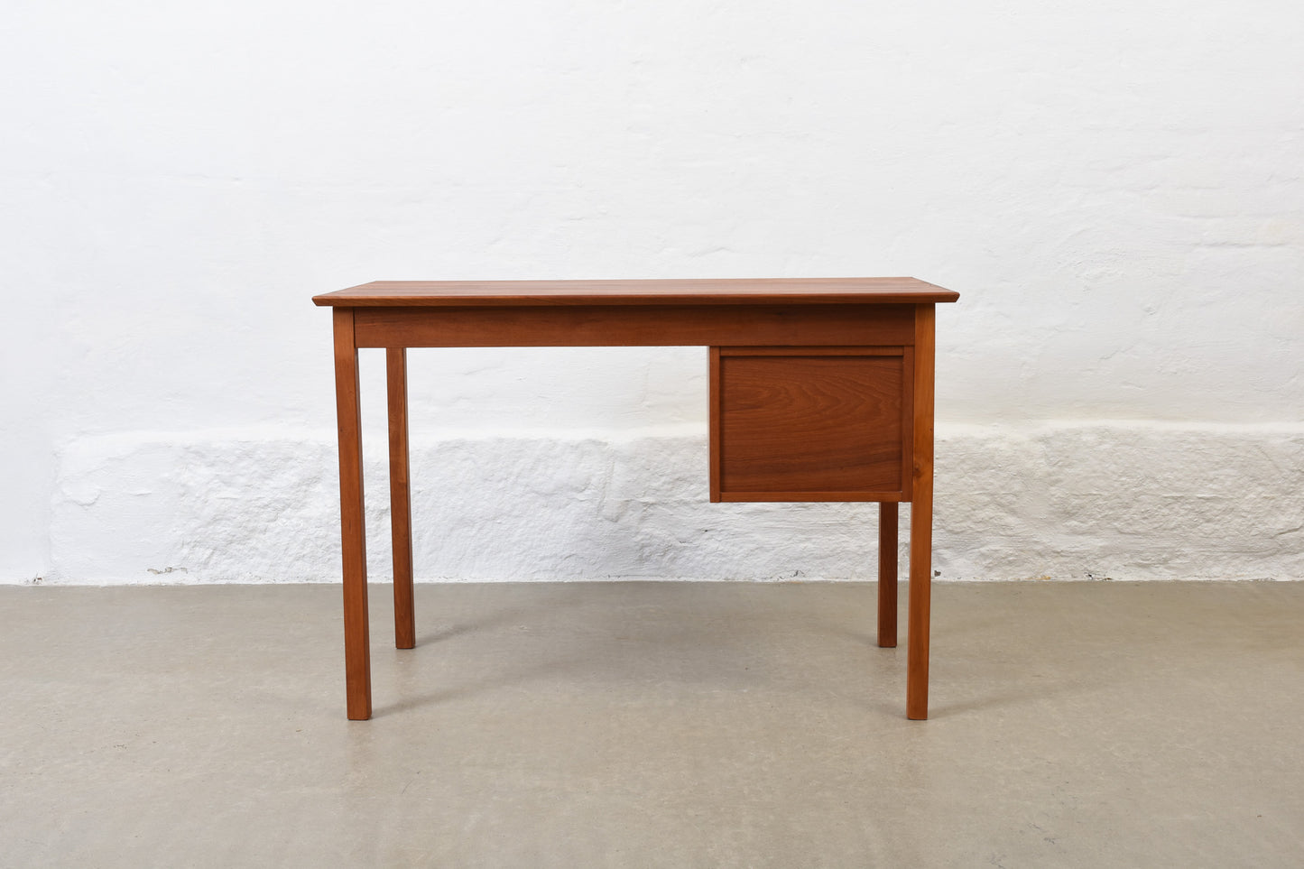 1960s single pedestal desk in teak