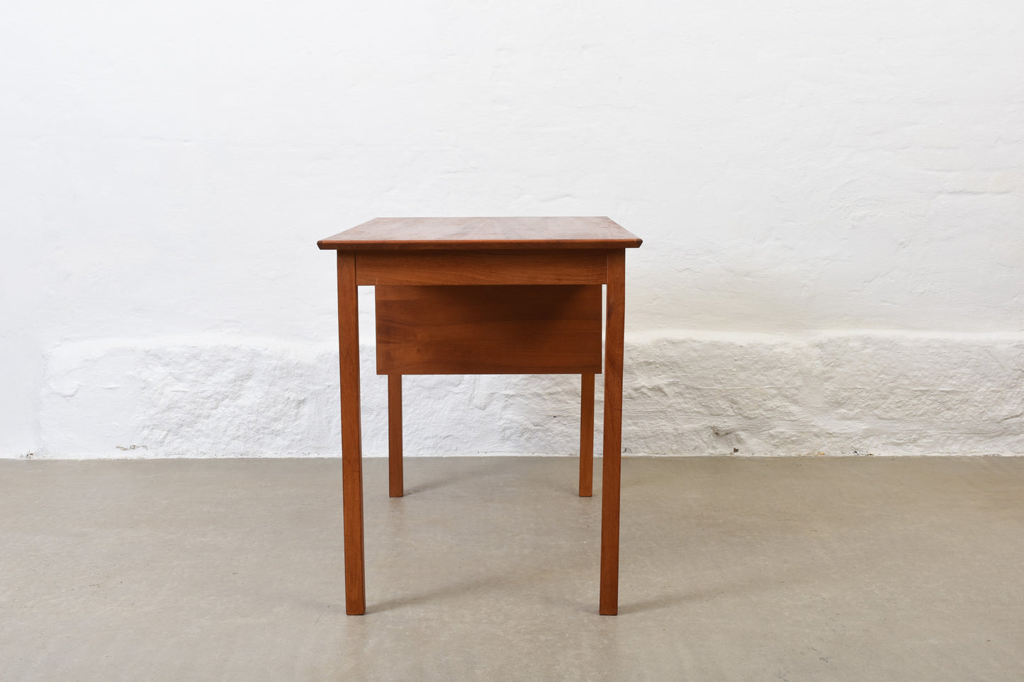 1960s single pedestal desk in teak