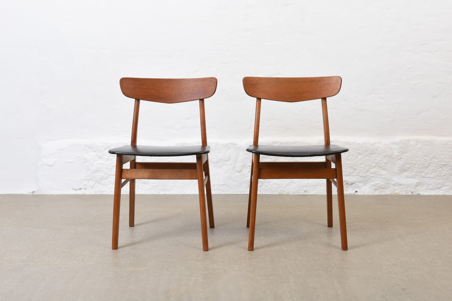 Two available: 1960s teak + beech chairs by Farstrup