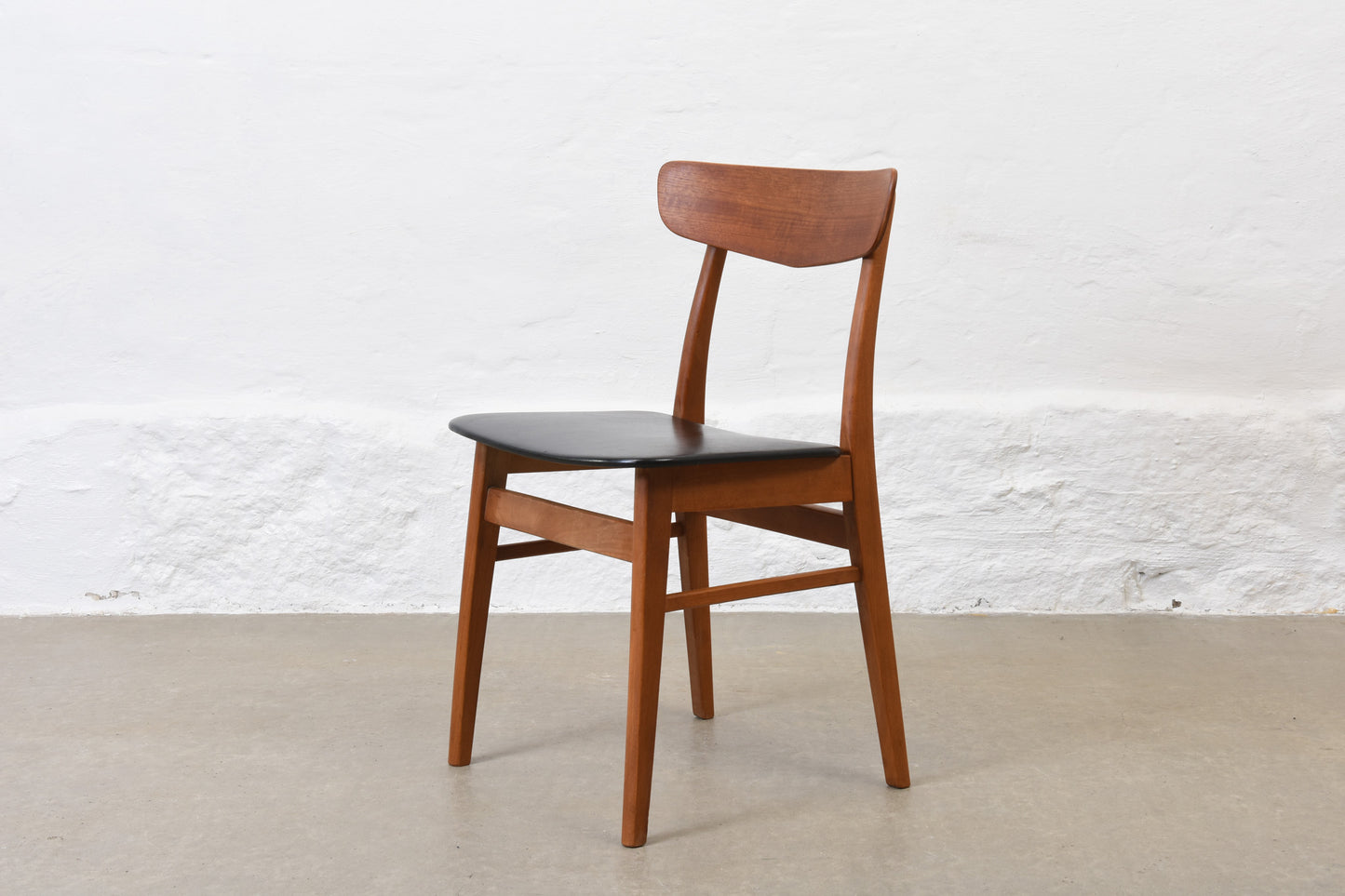 Two available: 1960s teak + beech chairs by Farstrup