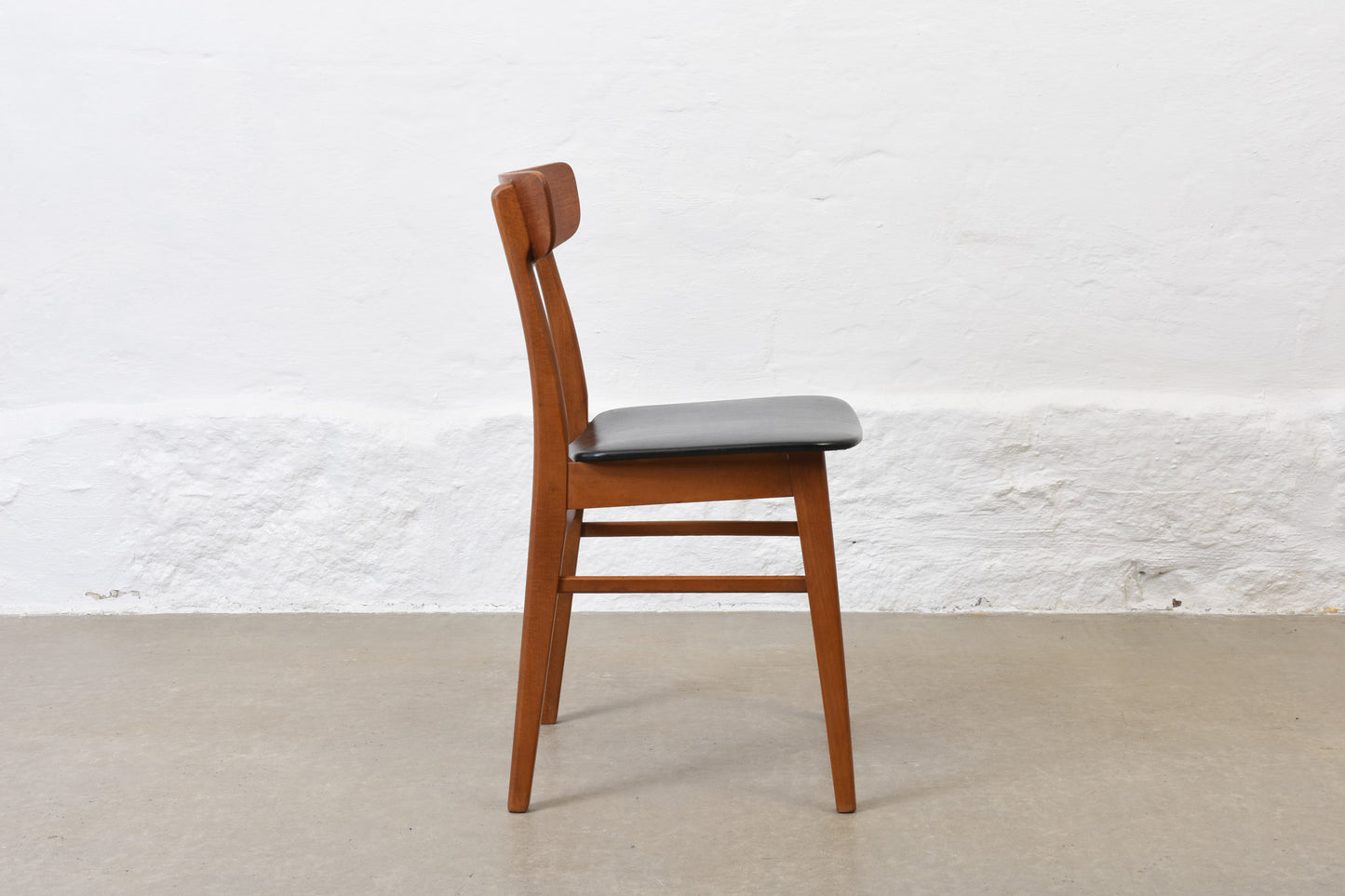 Two available: 1960s teak + beech chairs by Farstrup