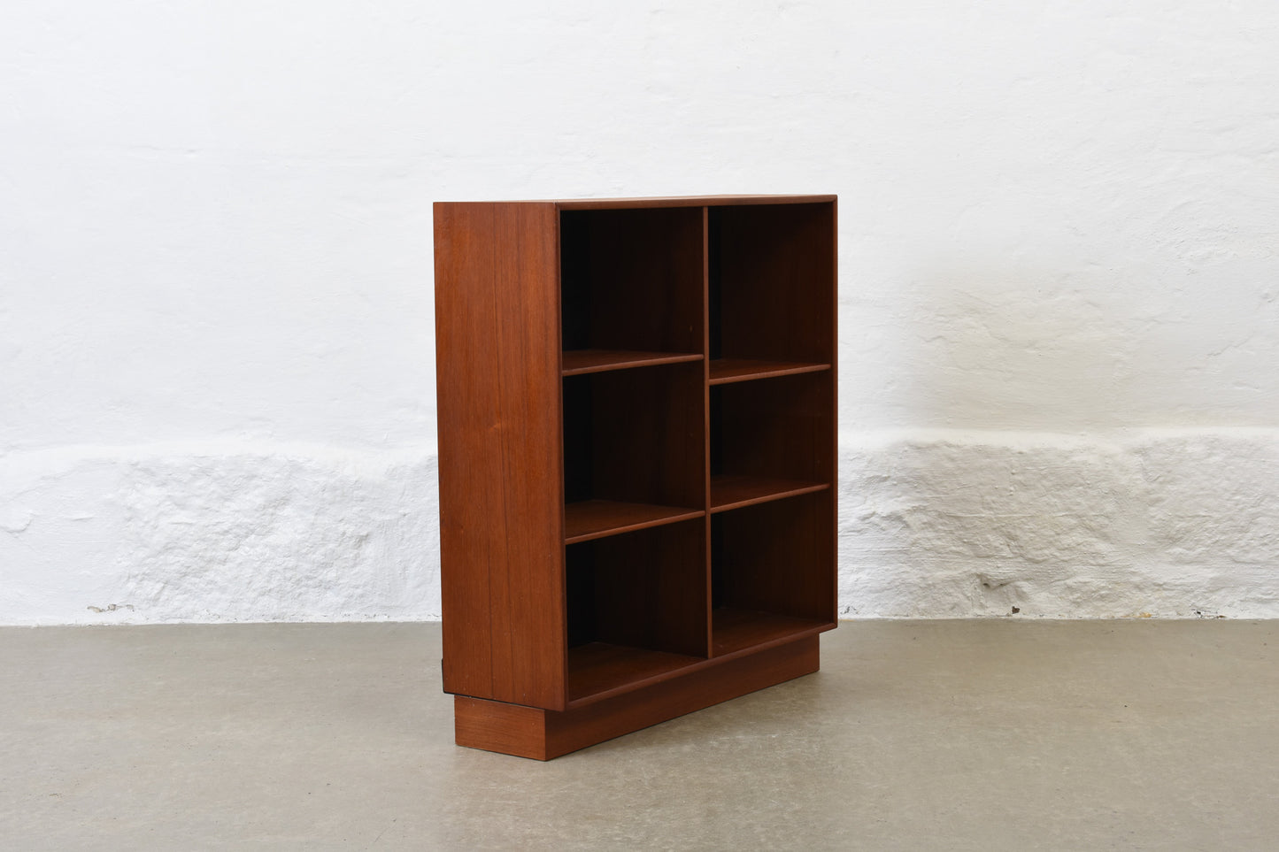 1960s low teak bookshelf