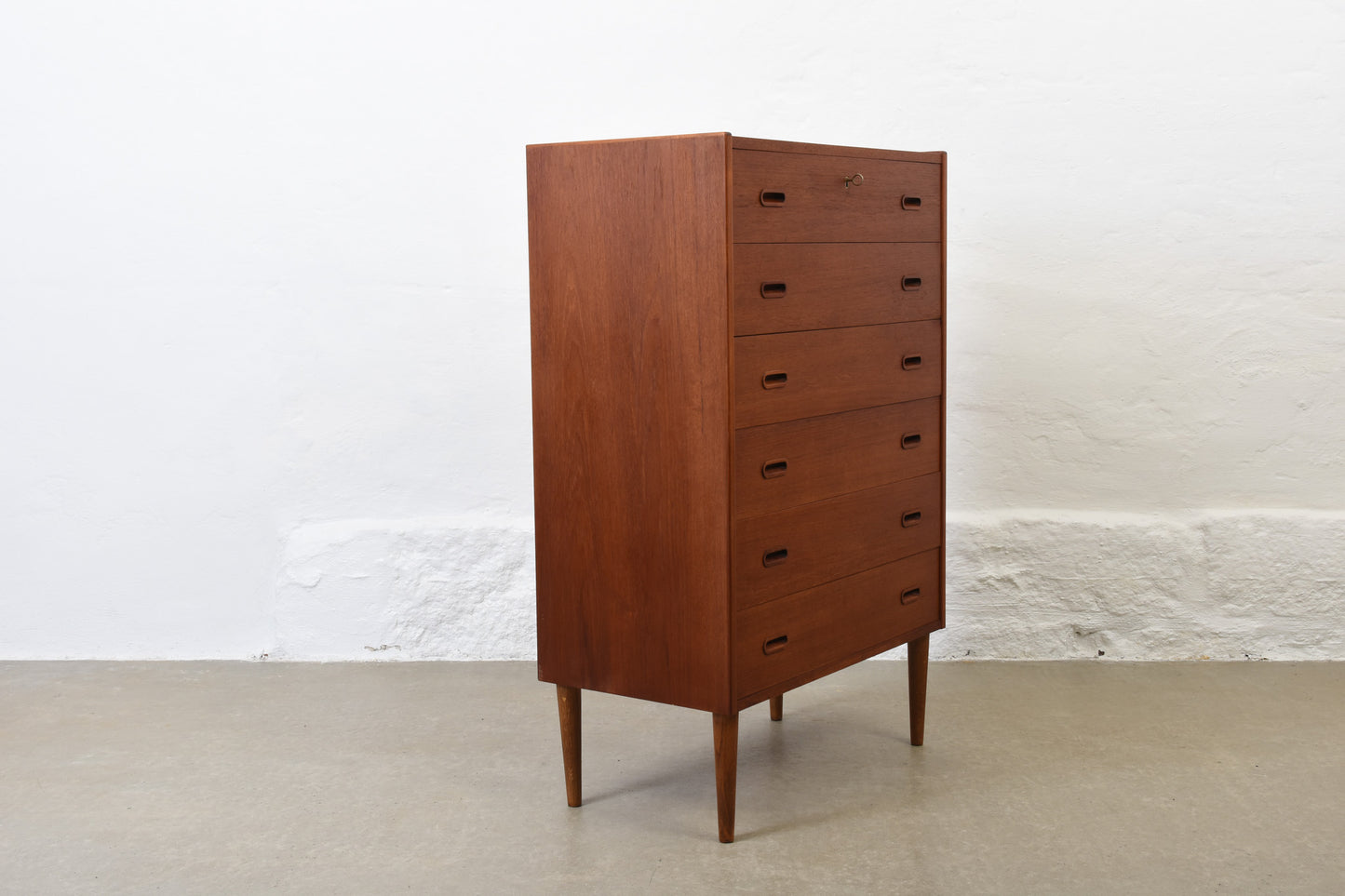 1960s teak chest with inset handles no. 2