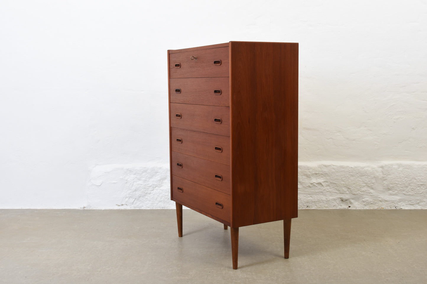 1960s teak chest with inset handles no. 2