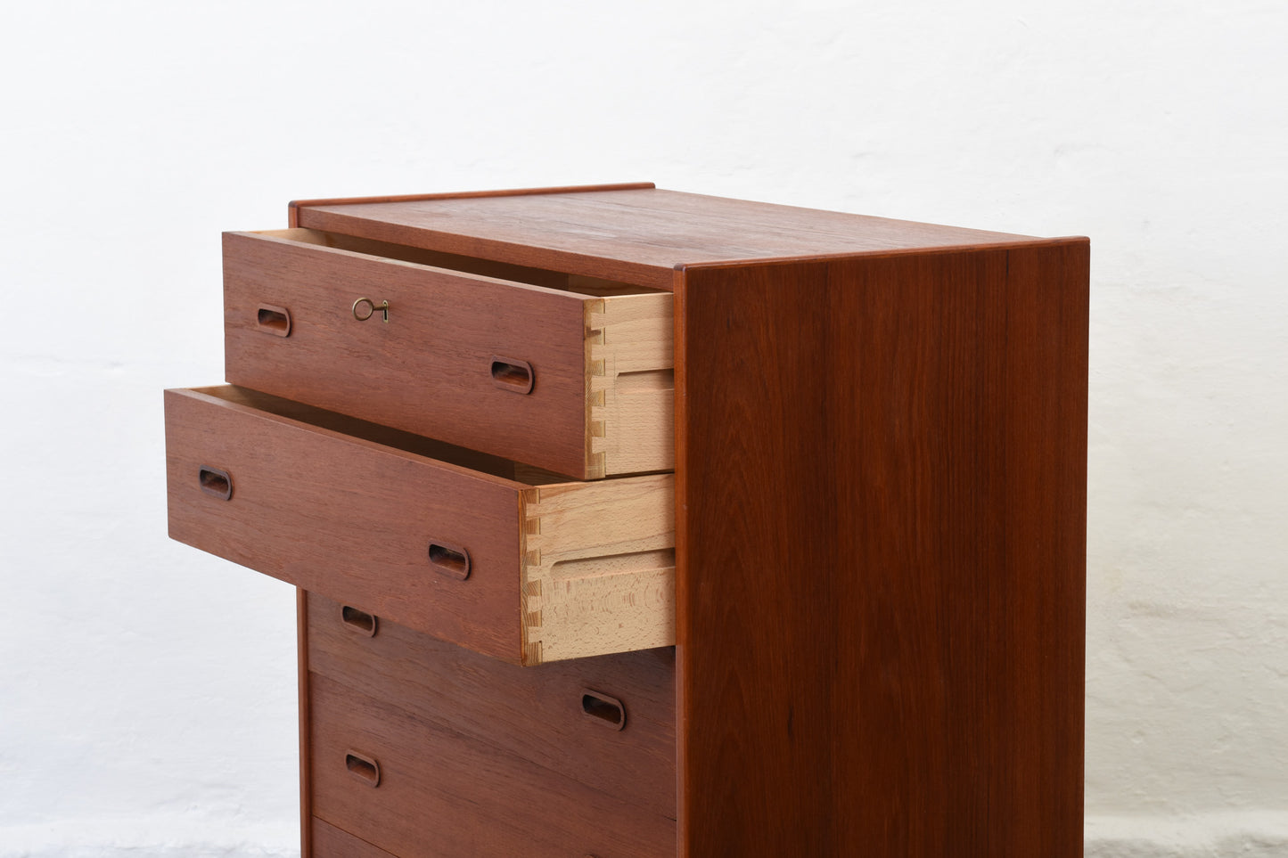 1960s teak chest with inset handles no. 2