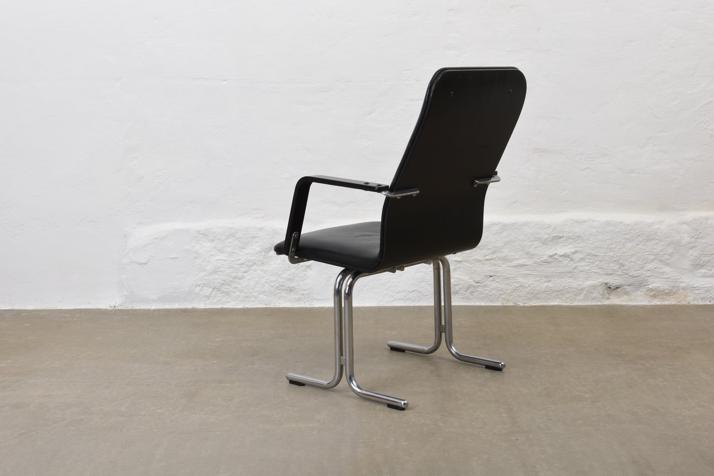 Two available: 1980s leather armchairs by Yrjö Kukkapuro