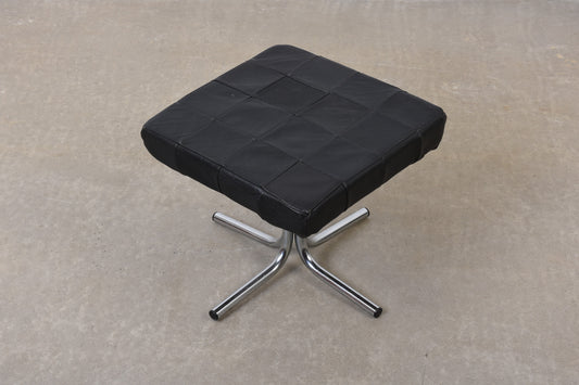 1960s patchwork leather foot stool
