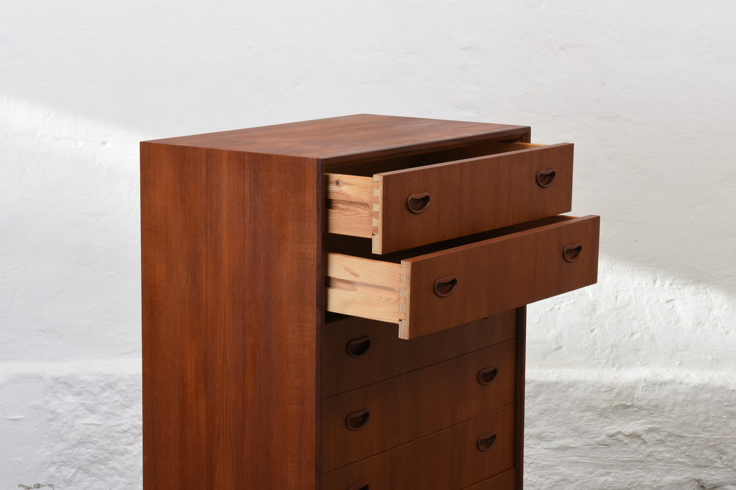 1960s teak chest with inset handles no. 1