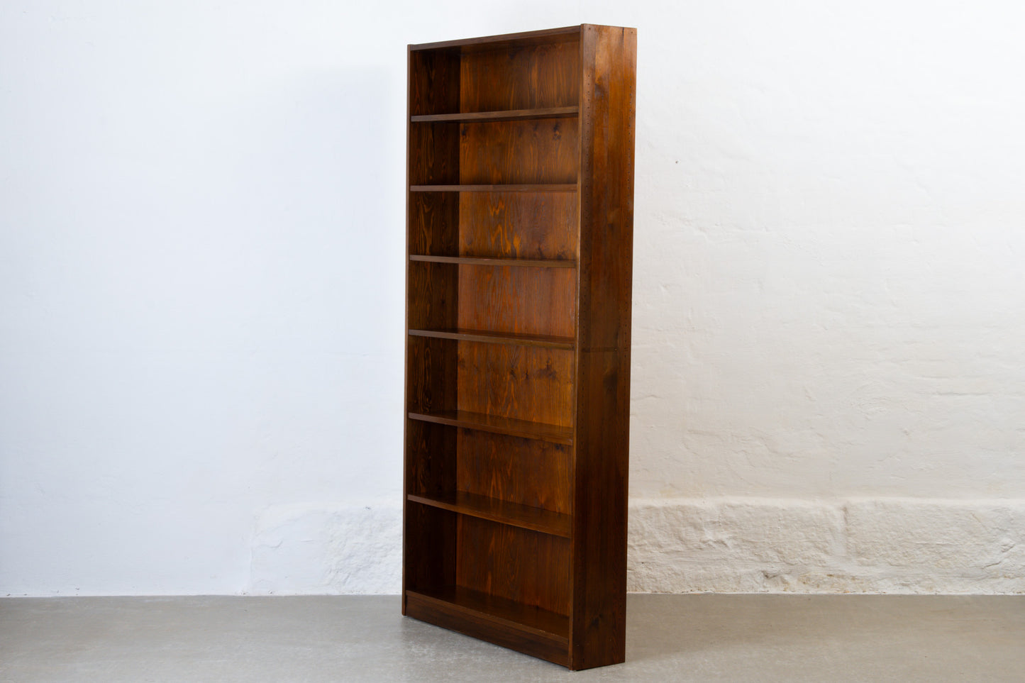 1950s bookcase in stained pine